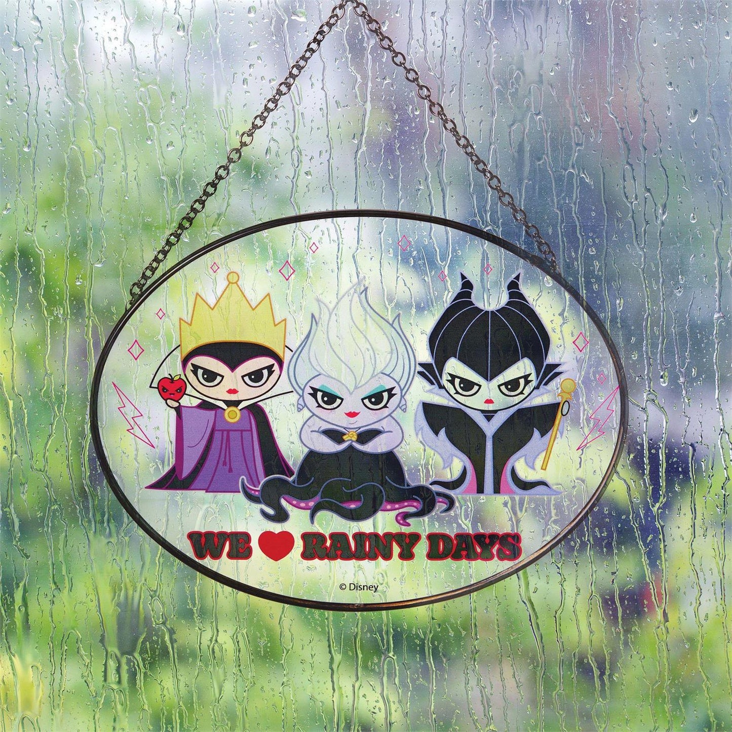 We Love Rainy Days Villains Suncatcher