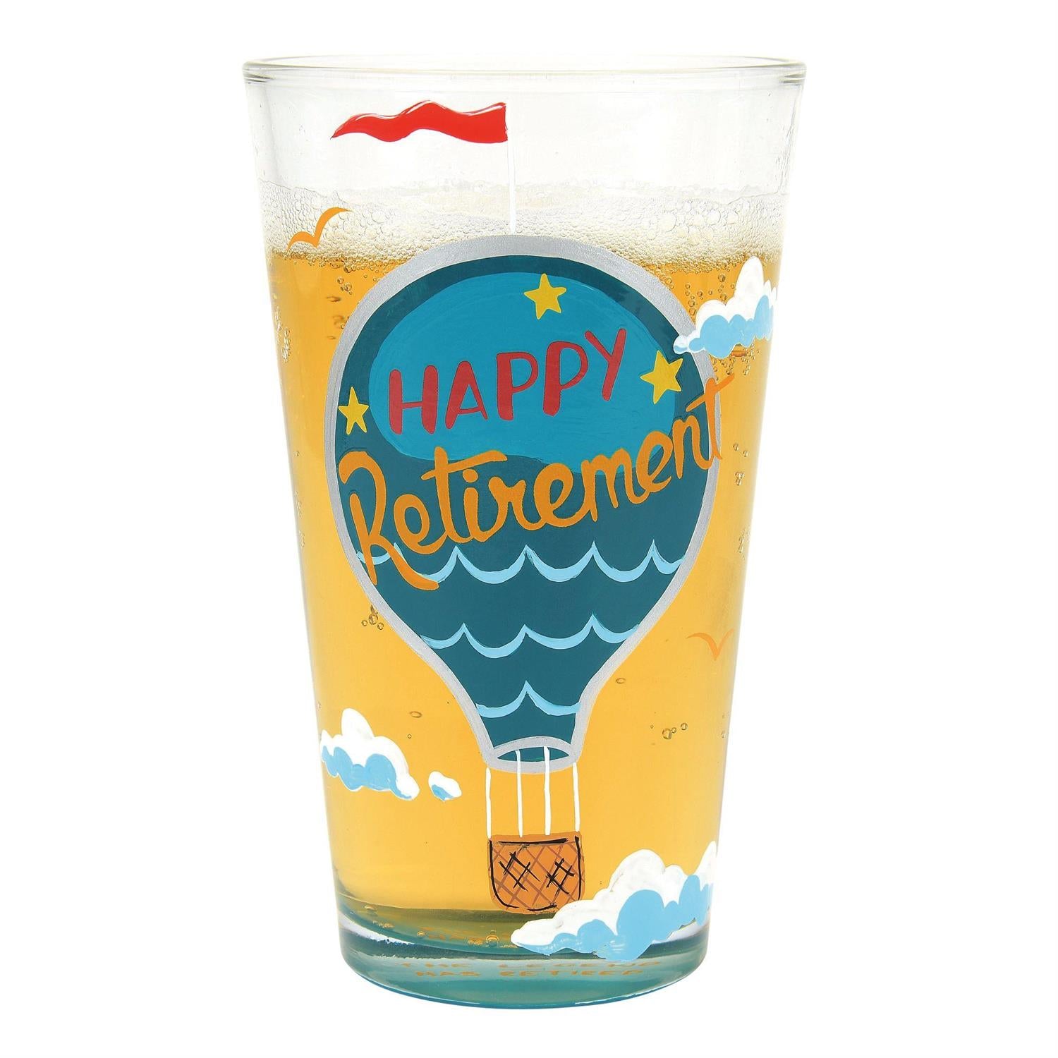 Happy Retirement Lolita Beer Pilsner Pint Glass