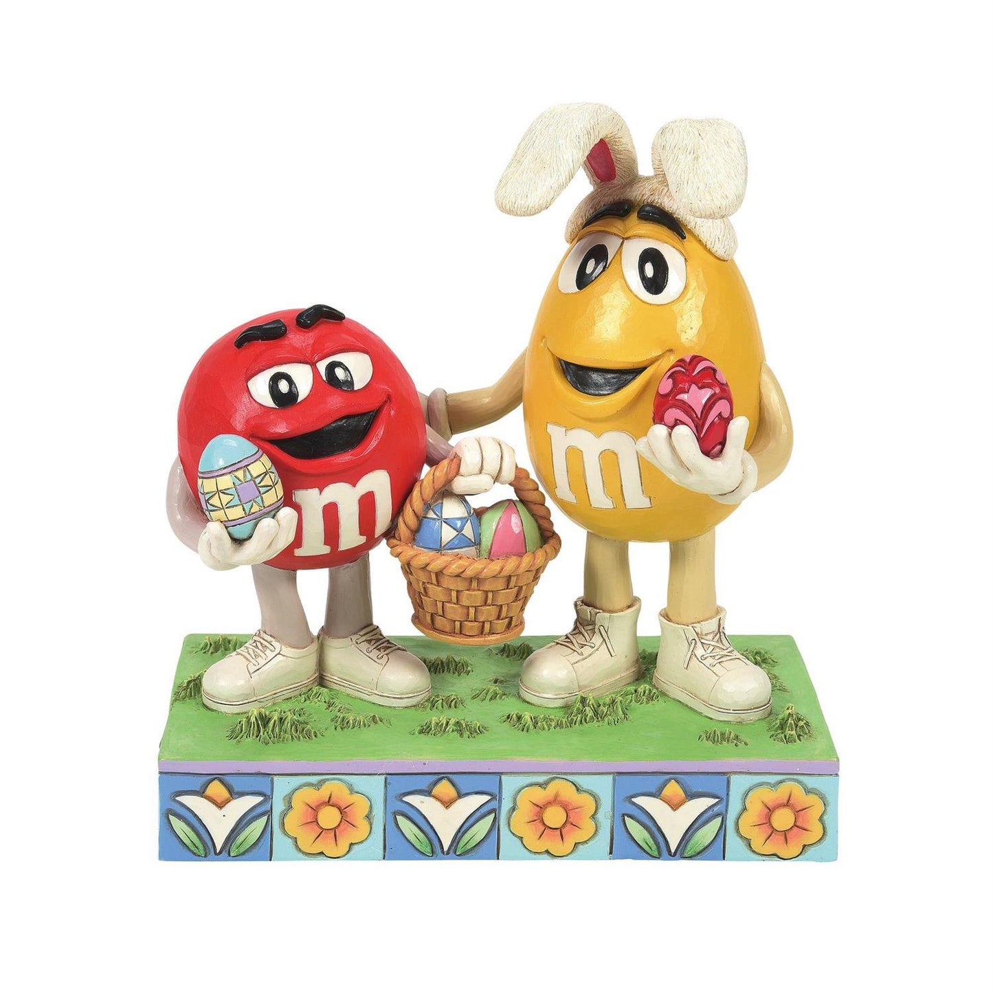 Jim Shore M&M's Red and Yellow An Egg-cellent Hunt