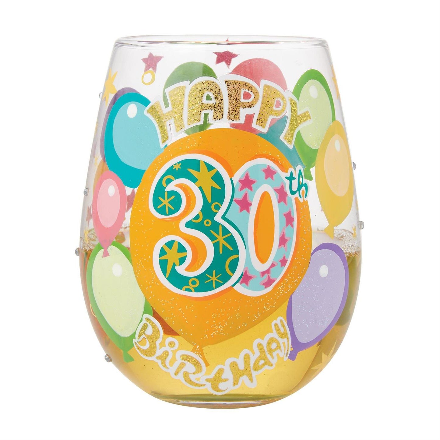 30th Birthday Lolita Stemless Wine Glass