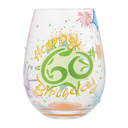 Happy 60th Birthday Lolita Stemless Wine Glass
