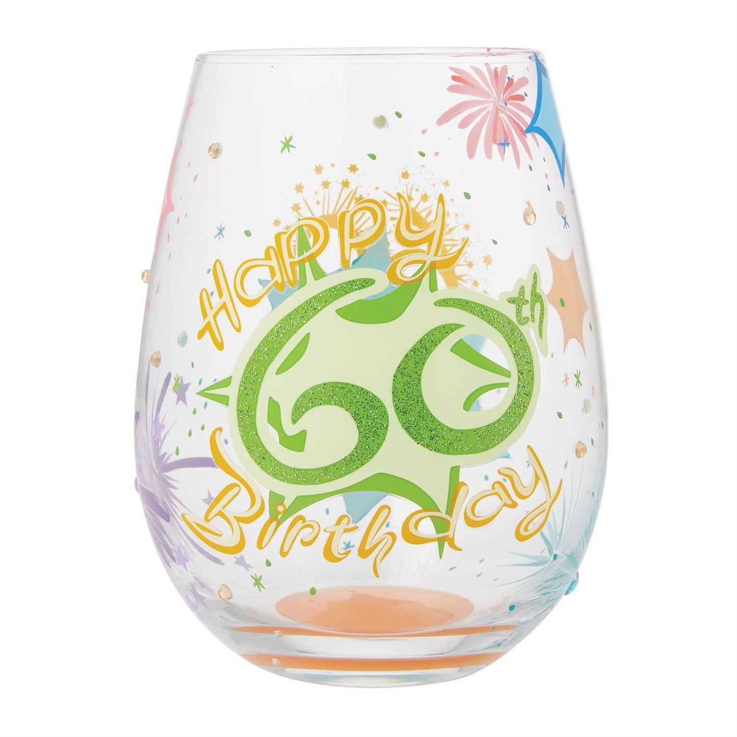 60th Birthday Lolita Stemless Wine Glass