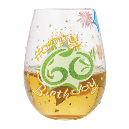 Happy 60th Birthday Lolita Stemless Wine Glass