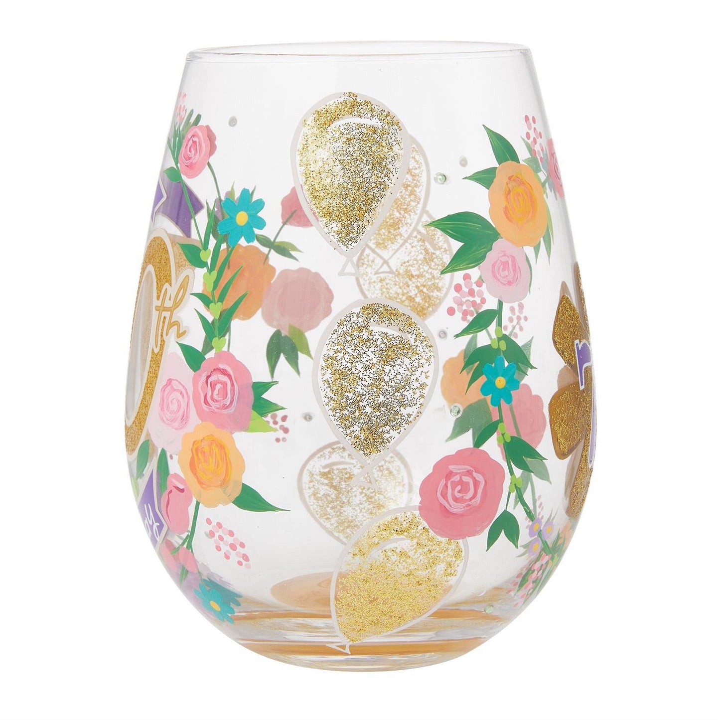 70th Birthday Lolita Stemless Wine Glass