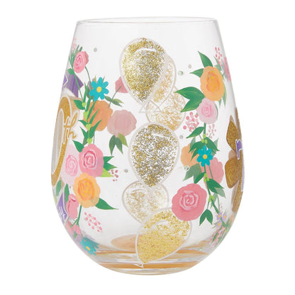 70th Birthday Lolita Stemless Wine Glass