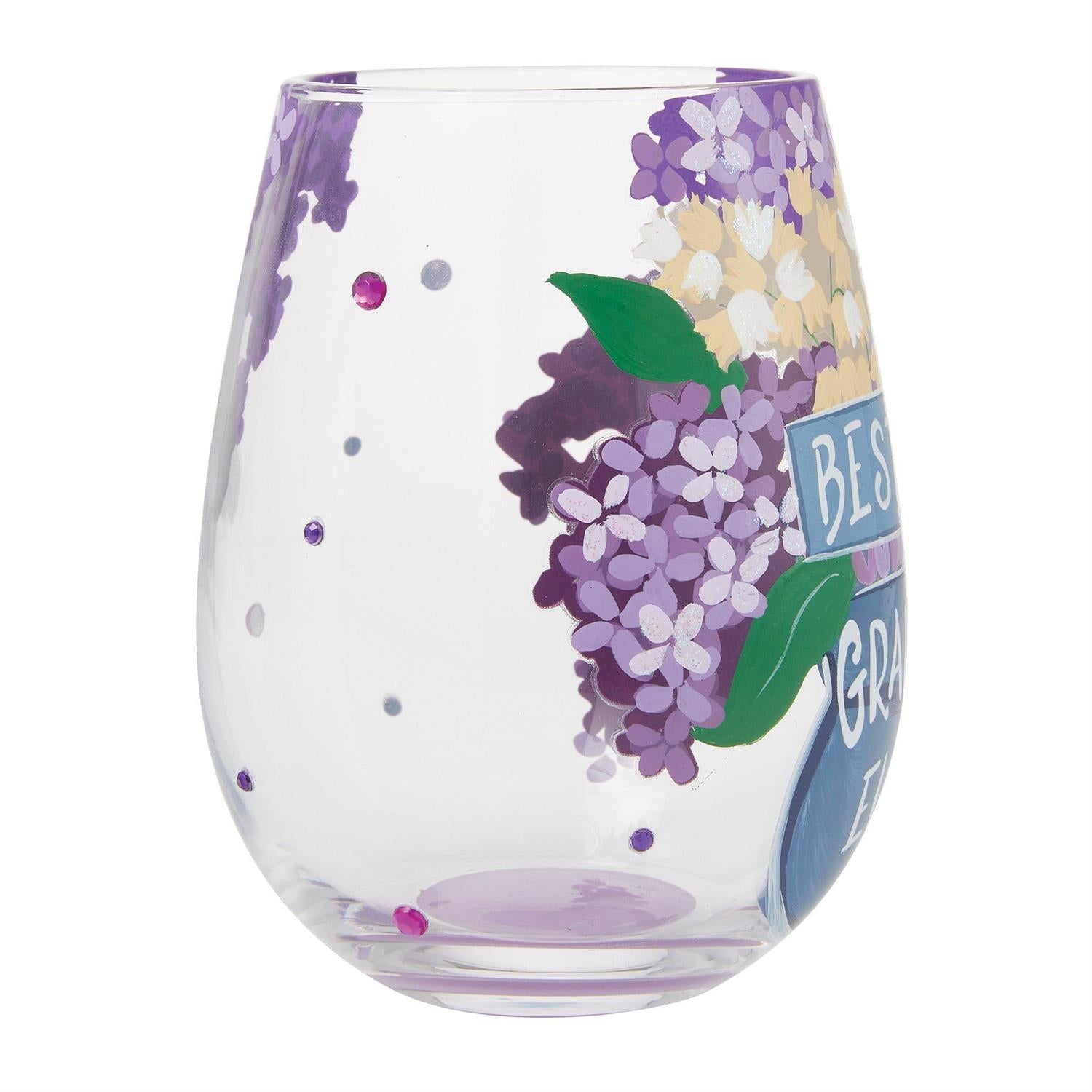 Best Grandma Ever Lolita Stemless Wine Glass