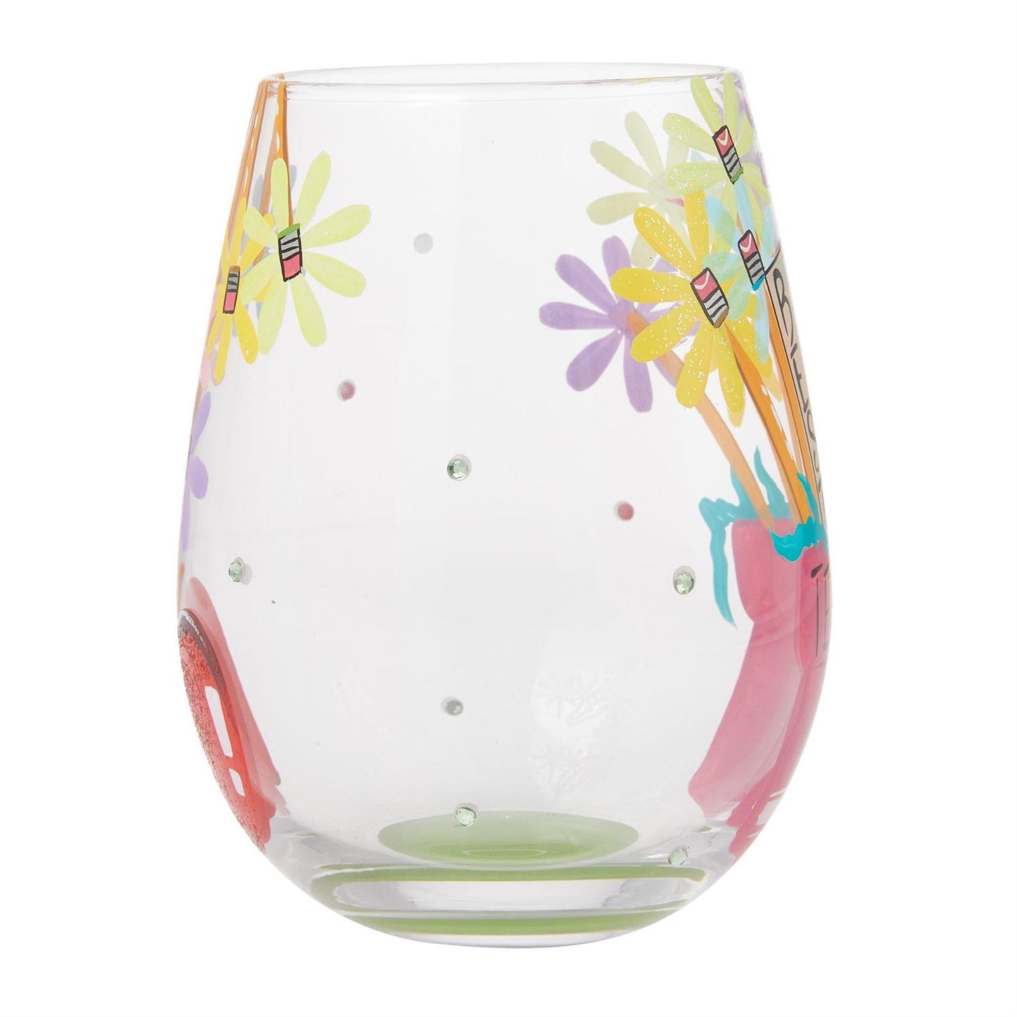 Best Teacher Ever Lolita Stemless Wine Glass