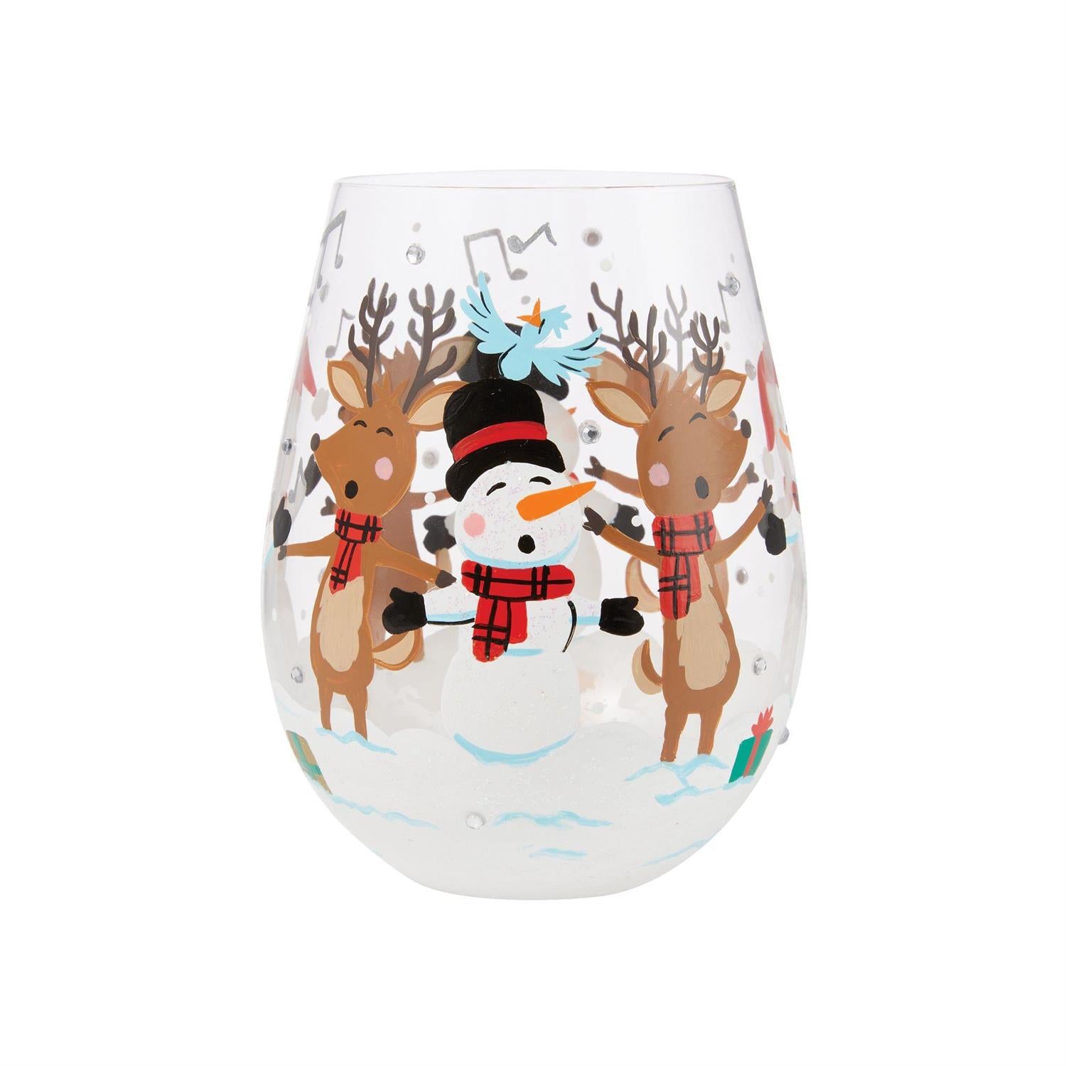 A-Caroling We Go Lolita Stemless Wine Glass