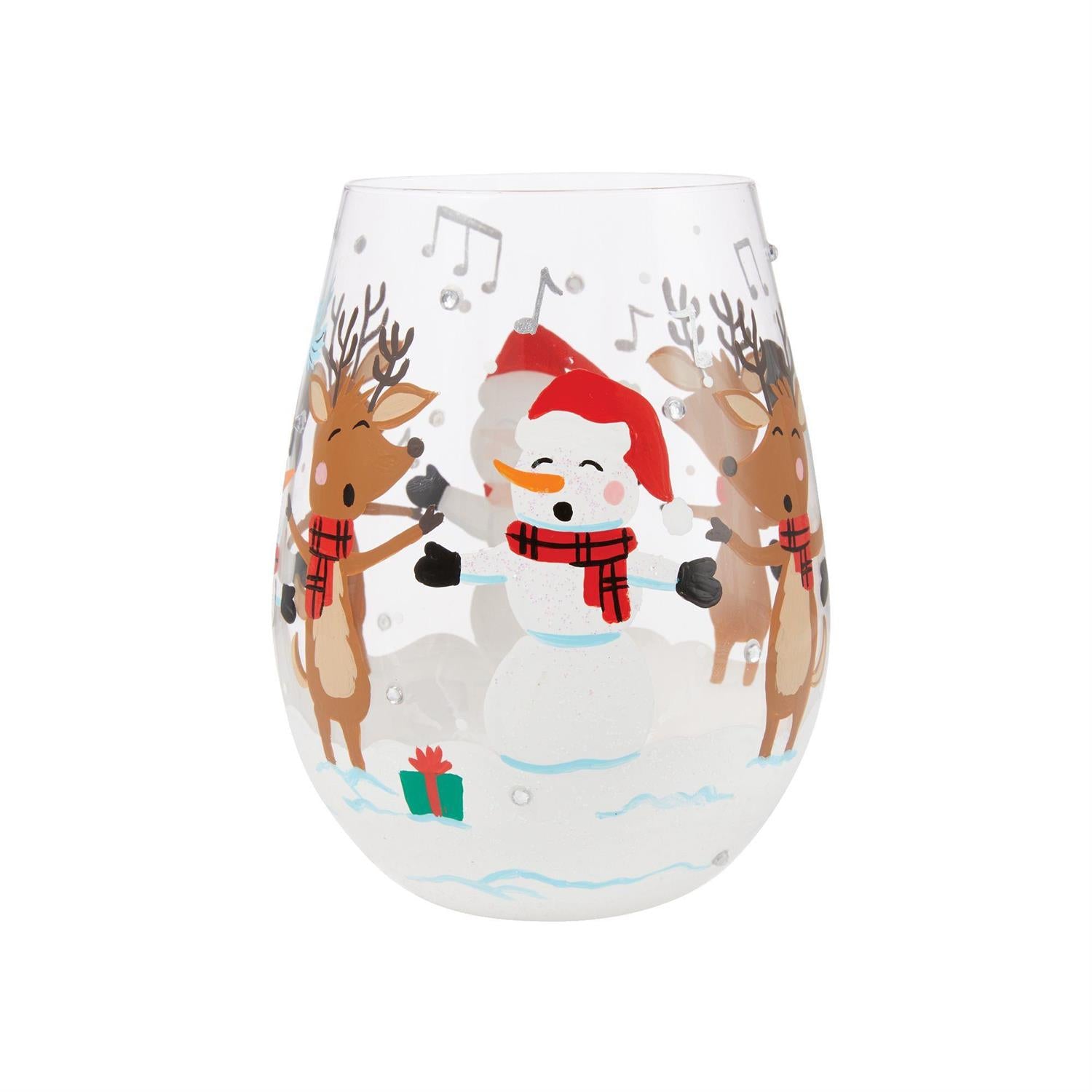 A-Caroling We Go Lolita Stemless Wine Glass