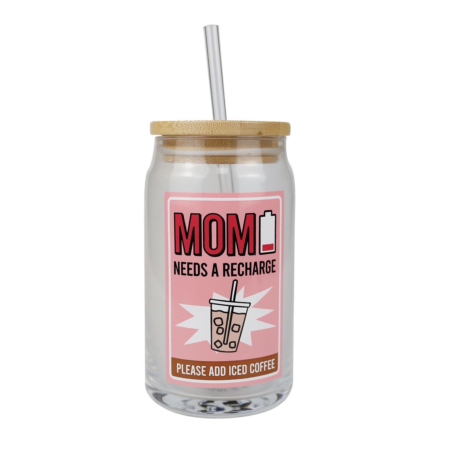 Mom Needs a Recharge Glass