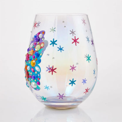 Bejeweled Butterfly Lolita Stemless Wine Glass