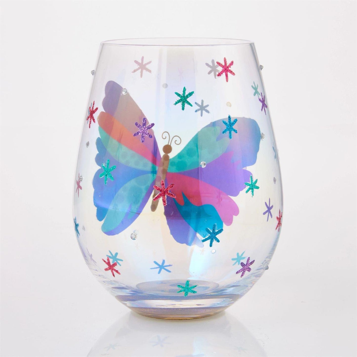 Bejeweled Butterfly Lolita Stemless Wine Glass