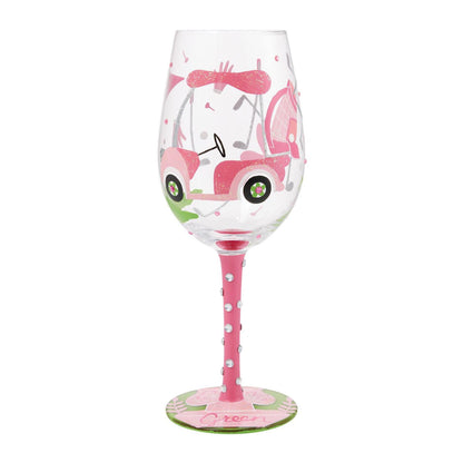 Queen of the Green Lolita Wine Glass