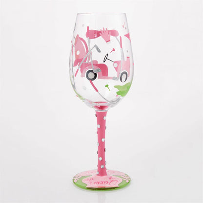 Queen of the Green Lolita Wine Glass