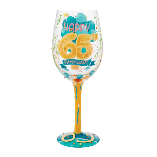 Happy 65th Birthday Lolita Wine Glass