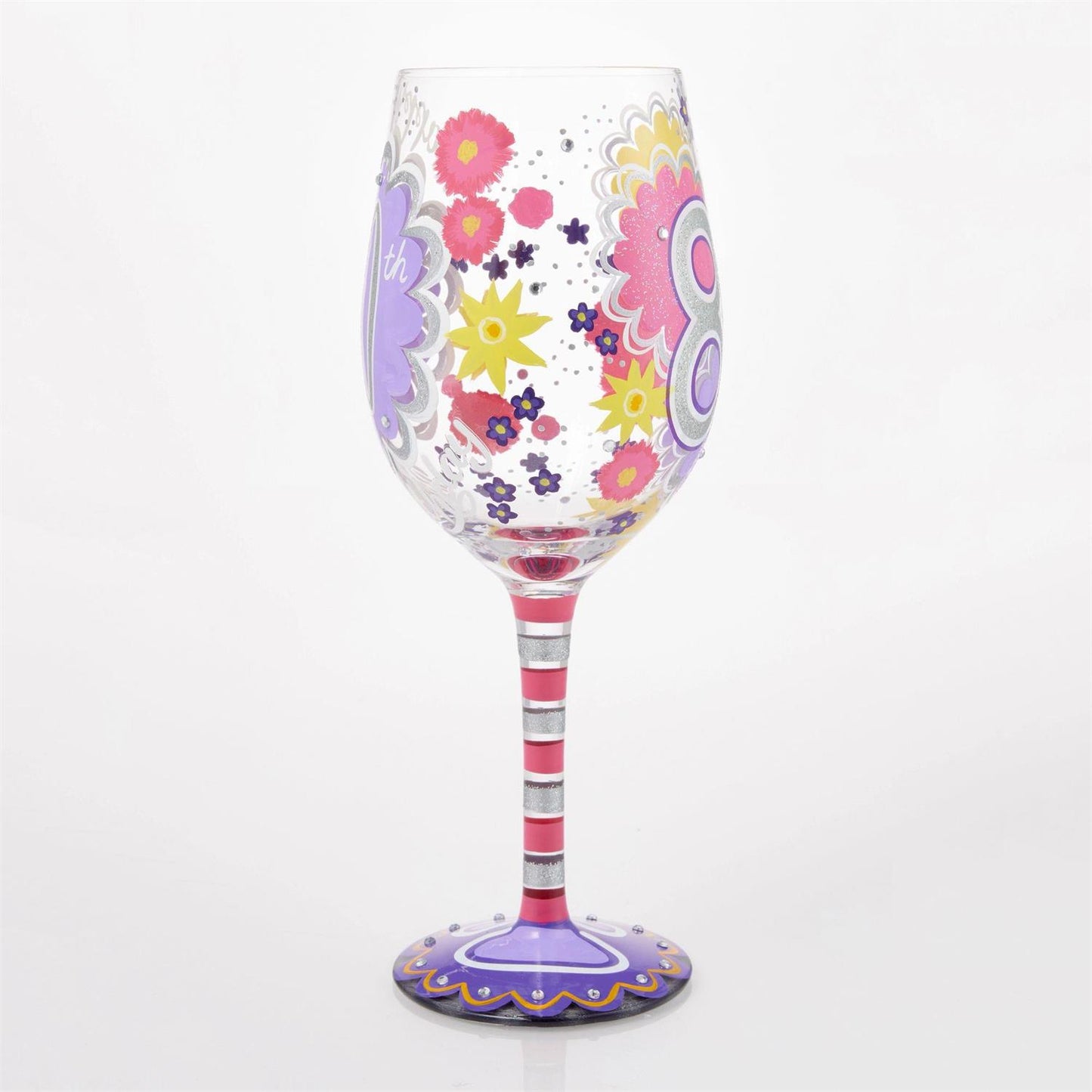 Happy 80th Birthday Lolita Wine Glass