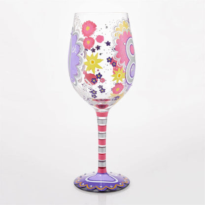 Happy 80th Birthday Lolita Wine Glass