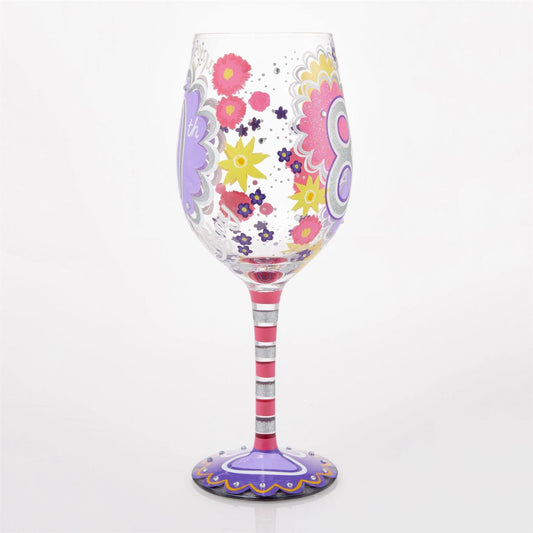 Happy 80th Birthday Lolita Wine Glass