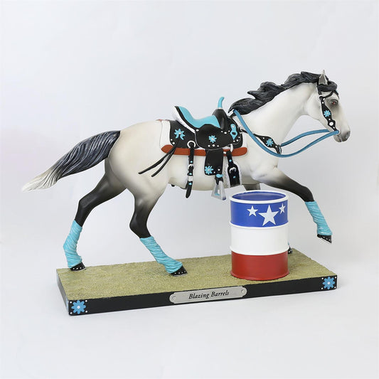 Blazing Barrels Painted Ponies Figurine