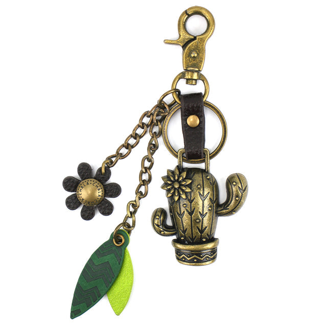 Cactus Charming Metal Keychain