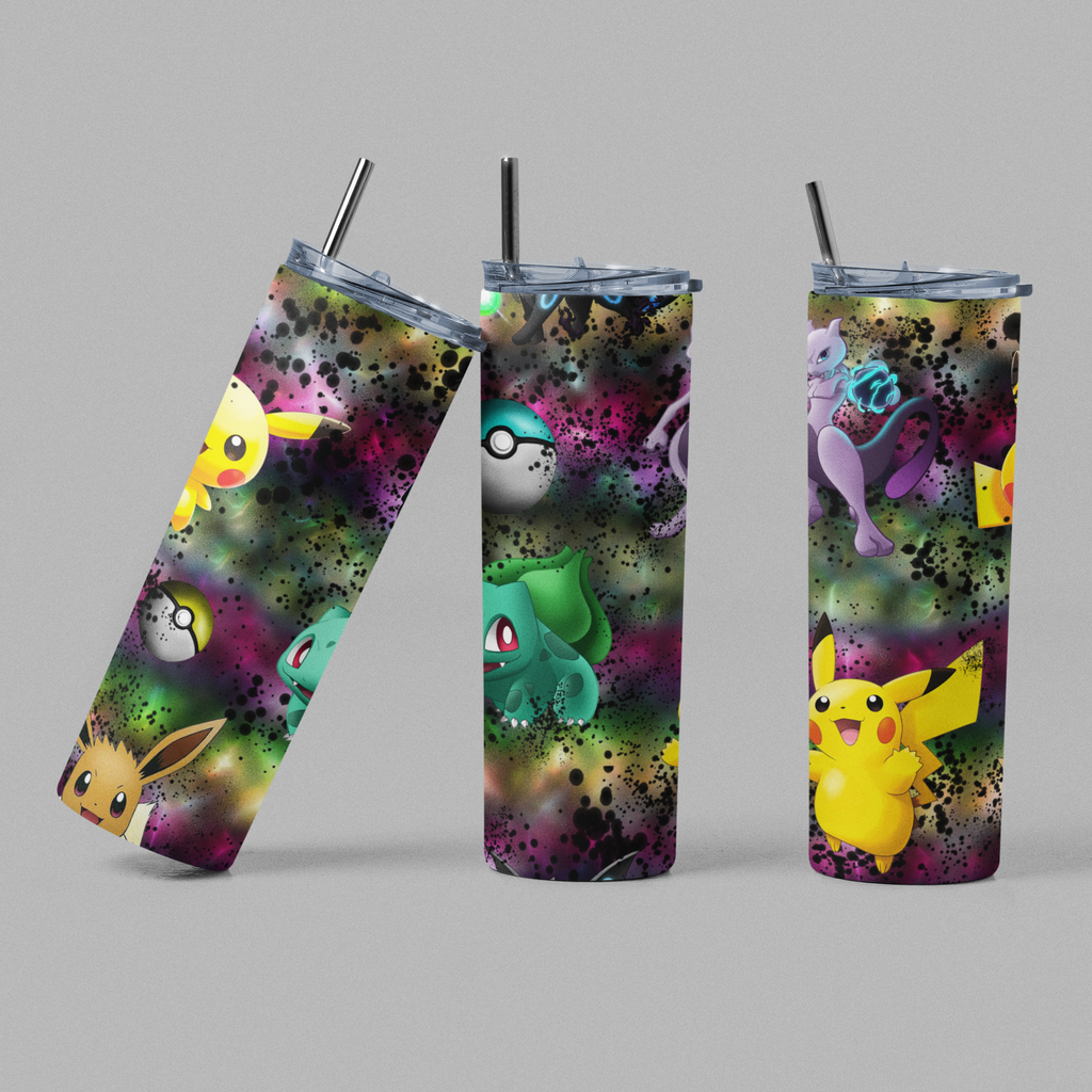Electric Poke Anime Green Glow Tumbler