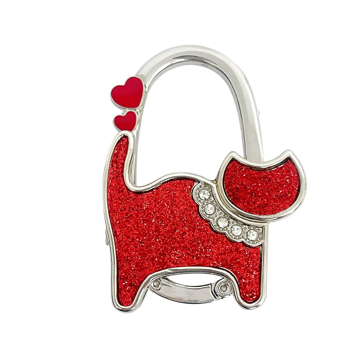 Foldable Purse Hook Hanger: Purple Baguette