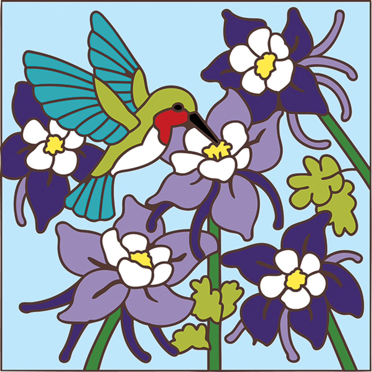 Hummer & Columbine Tile