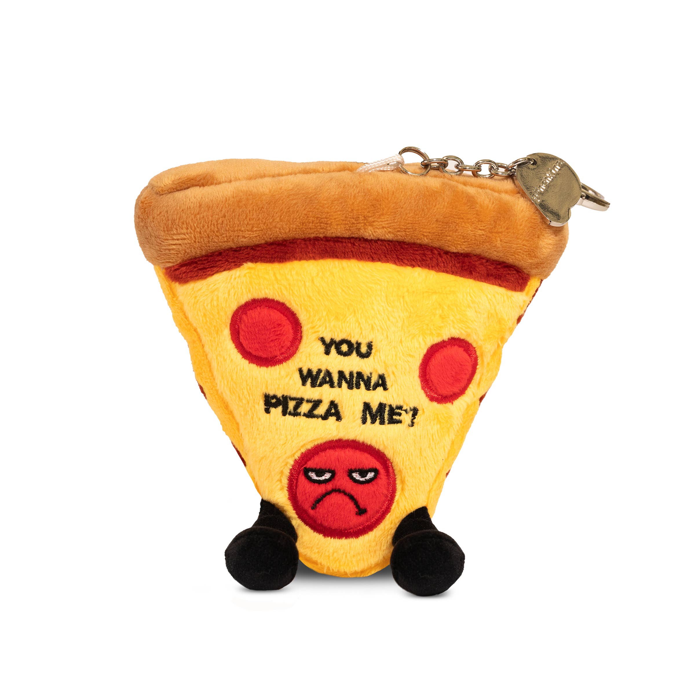 You Wanna Pizza Me Funny Plush Bag Charm