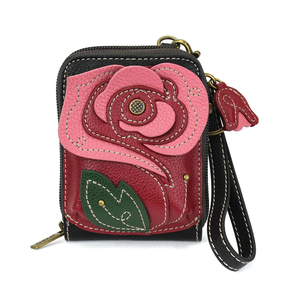 Rose Credit Card Holder Wristlet Wallet