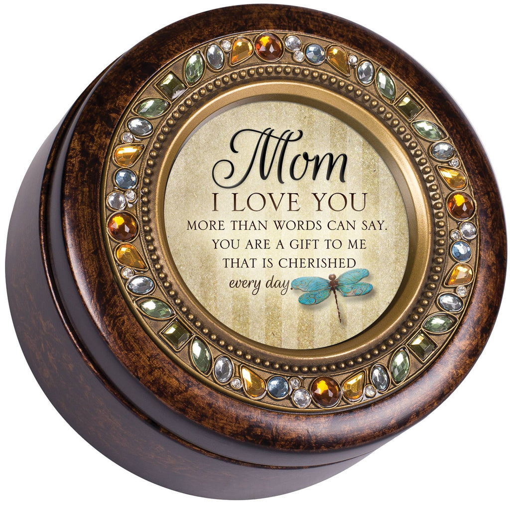 Mom I Love You Every Day Jeweled Music Box