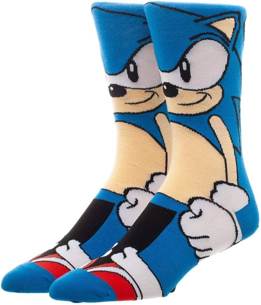 Sonic the Hedgehog Men's Animigos 360 Character Socks