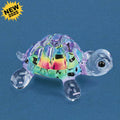 Tie Dye Glass Turtle Figurine