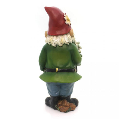 Gnome with Daisy Garden Statue