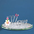 Mom "I Love You" Glass Figurine