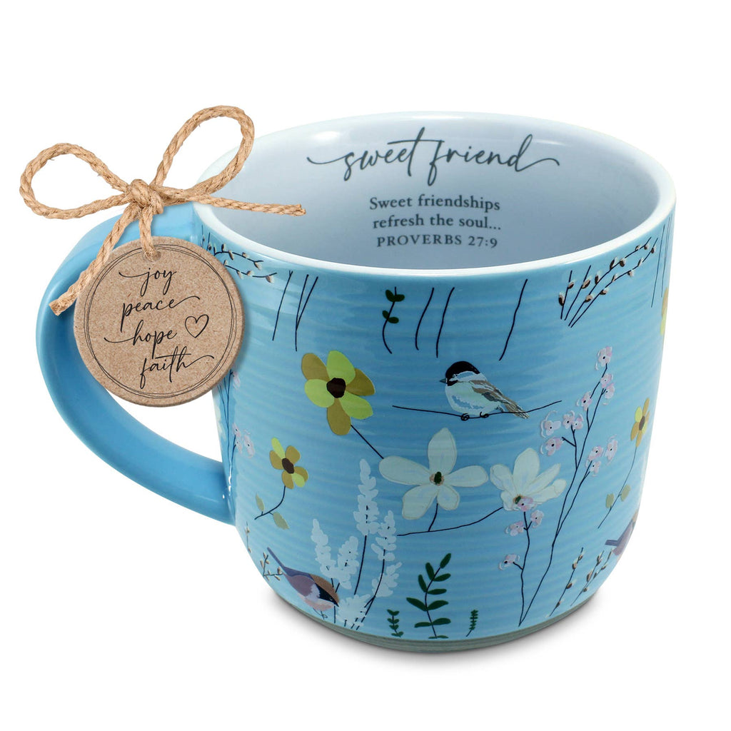 Sweet Friend Floral Bird Mug