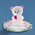 "I Love You Mom" Bear Glass Figurine