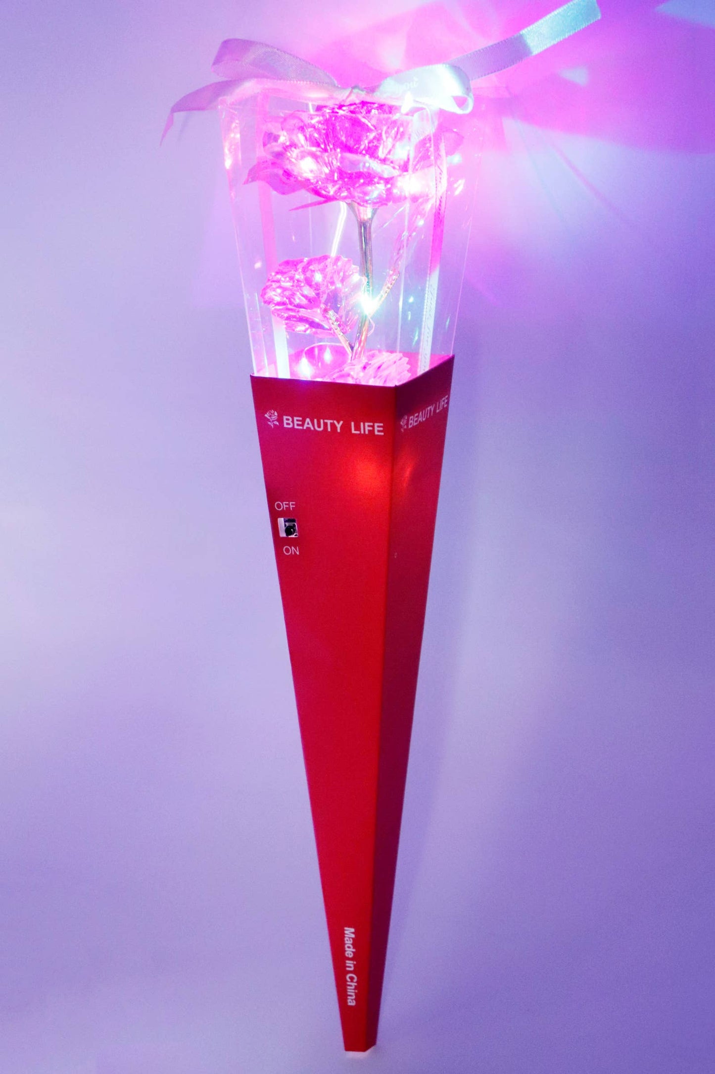 Holographic LED Artificial Galaxy Rose Gift Box