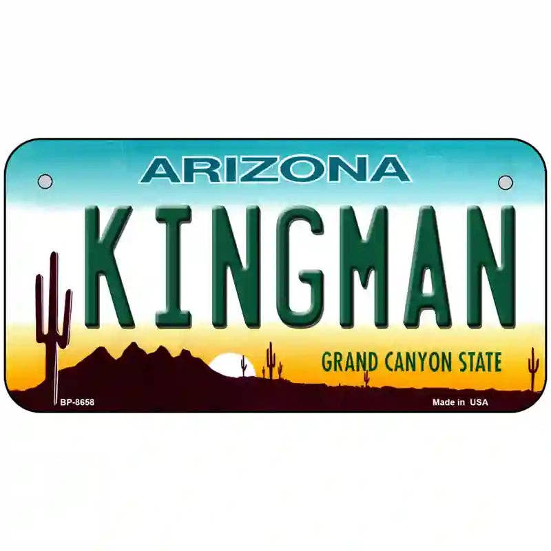 Kingman Arizona Metal Novelty License Plate