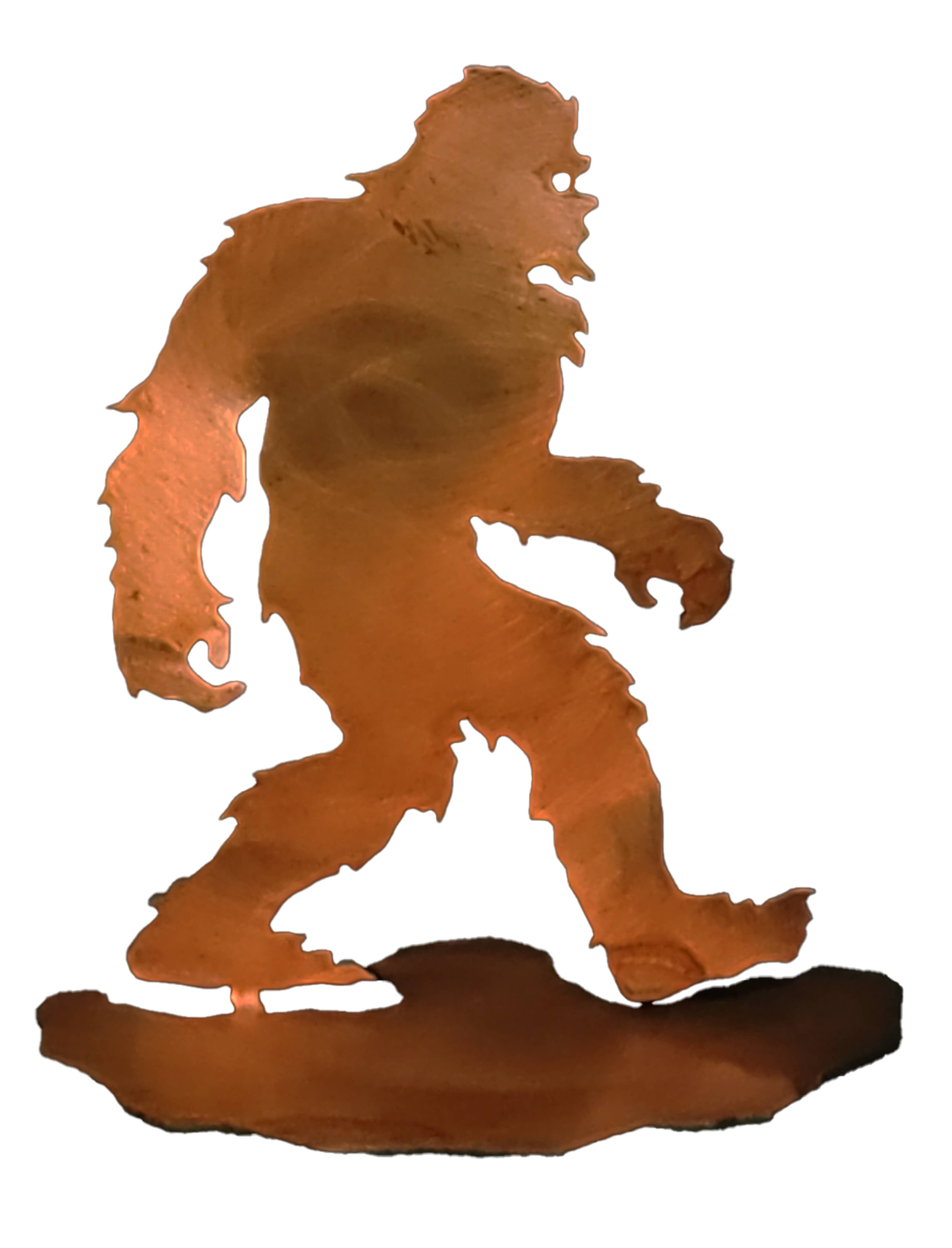 Bigfoot Walking, Table Top Metal Art