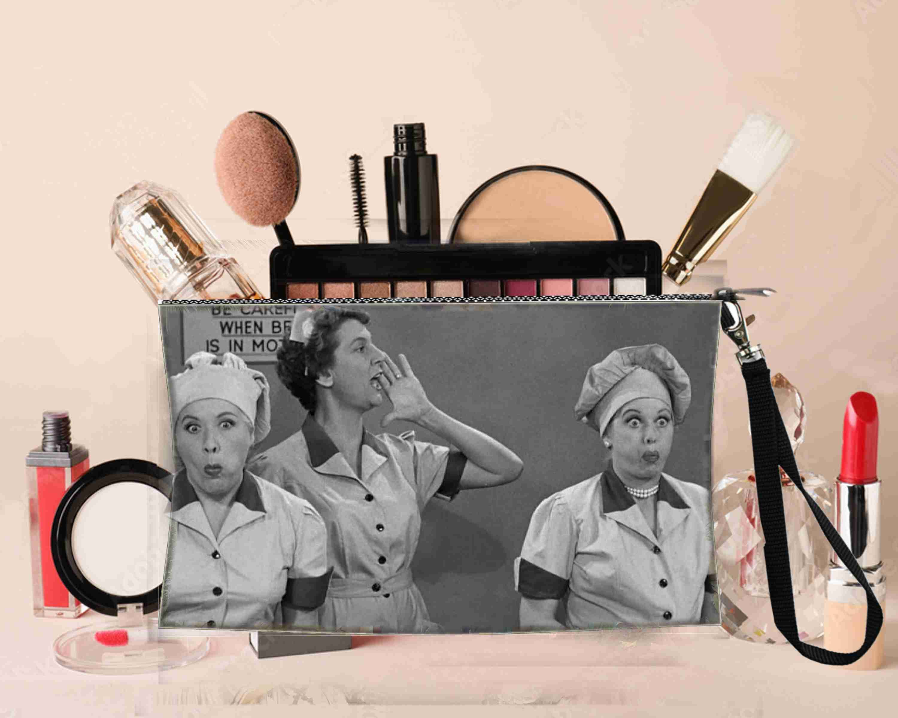 I Love Lucy  Cosmetic makeup bag Pouch