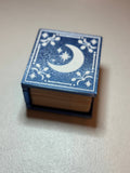 Book Shaped Trinket Box: Moon (blue)