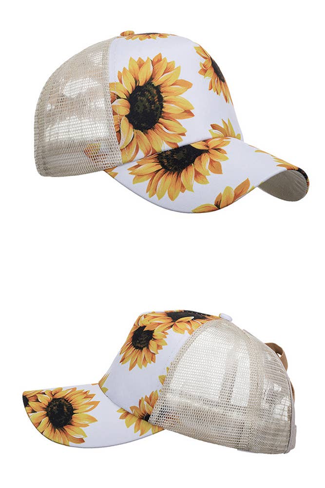 Sunflower Baseball Cap White