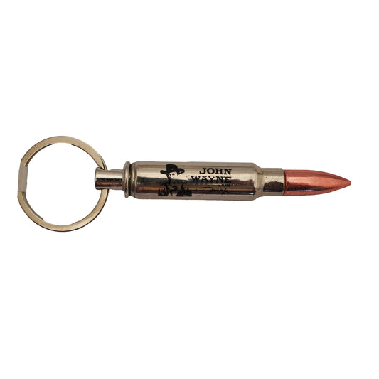 John Wayne Bullet Keychain Bottle Opener