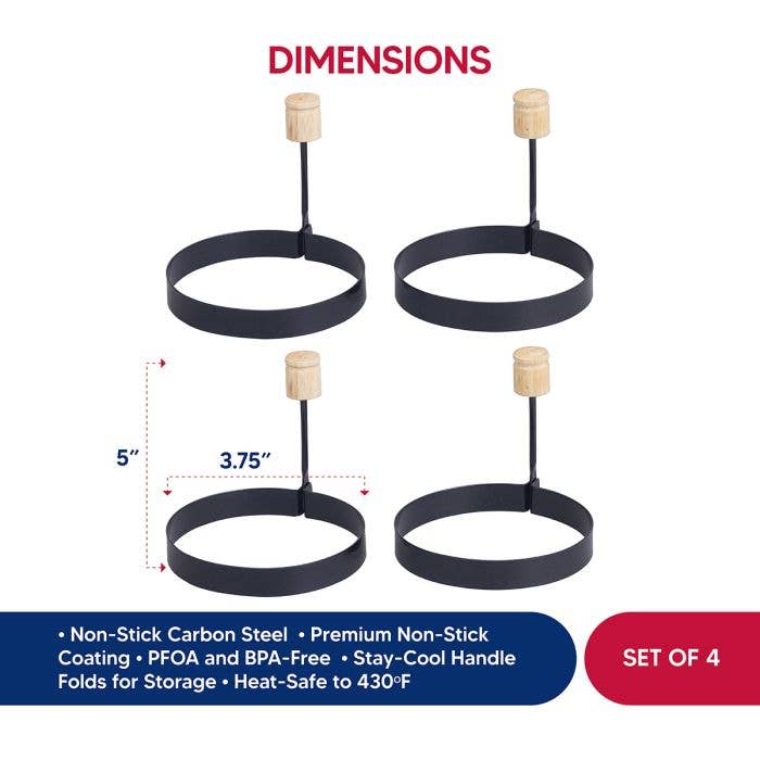 Non-Stick Egg Ring, Set Of 2