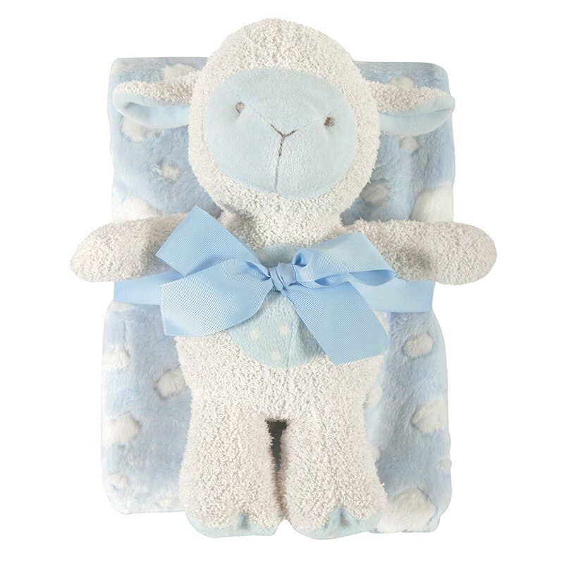 Blue Lamb Blanket Toy Set