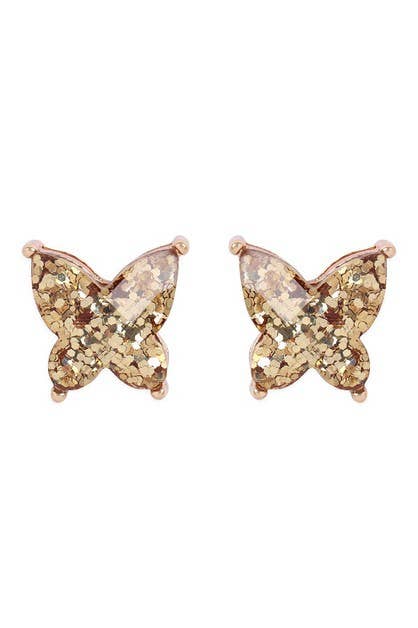 Butterfly Glittered Epoxy Earrings