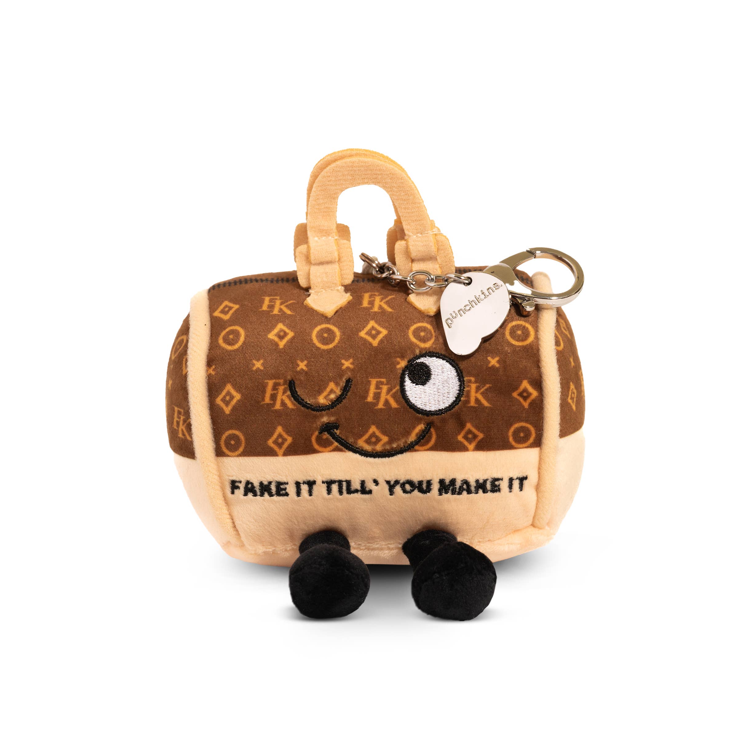 Fake It Til You Make It Funny Plush Bag Charm