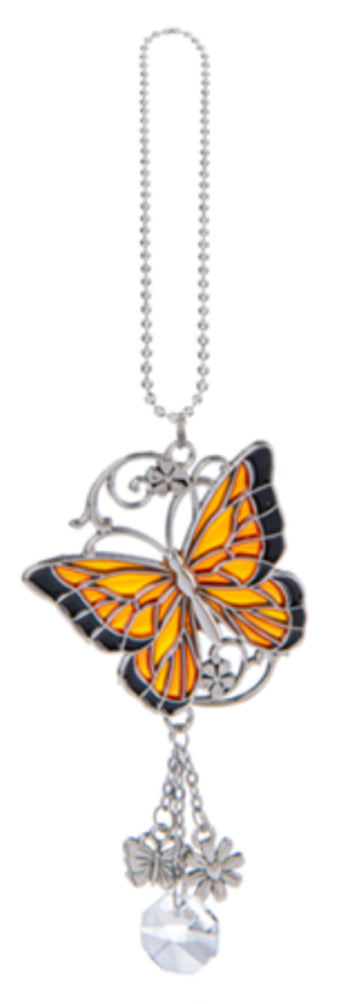 Butterfly Orange Car Charm