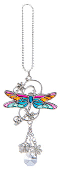Dragonfly Teal Car Charm