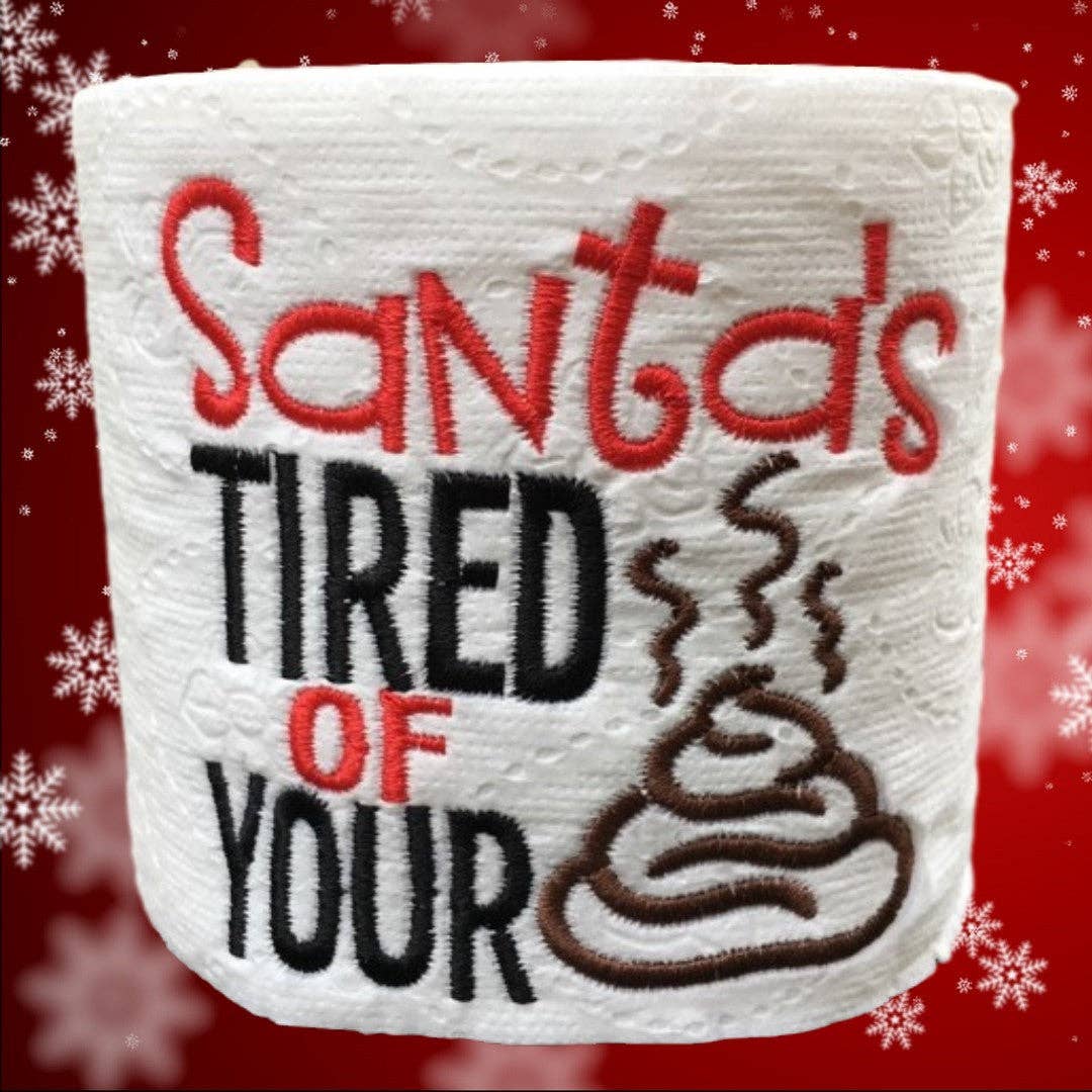 Santas Tired Toilet Paper